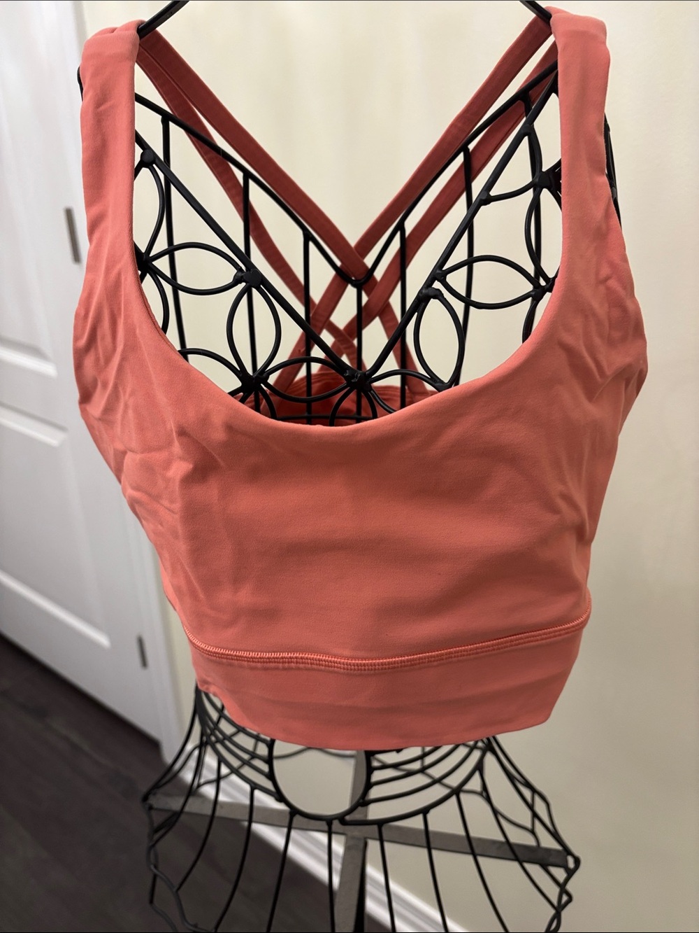 Lululemon Coral Cross-Back Medium Support Sports Bra